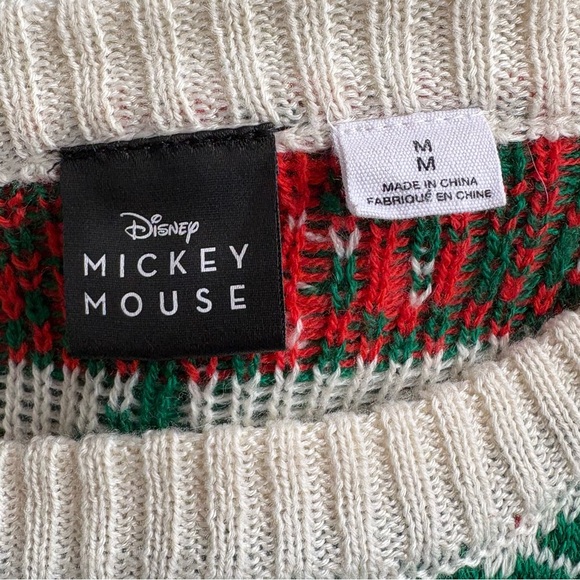 Disney Mickey Mouse Christmas Sweater Size Medium - Picture 6 of 7